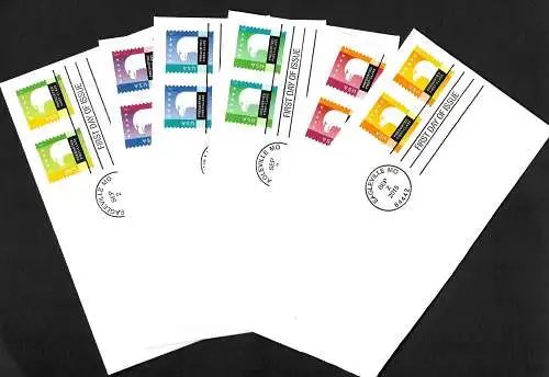 Forever USA 2015: Wappenadler, Eagle, 6x FDC