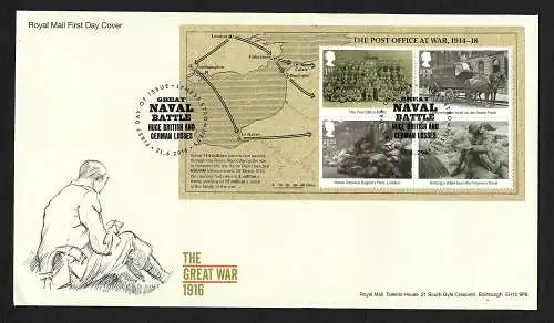 GB 2016: Great Naval Battle, The Great War, FDC