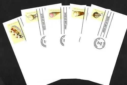 Forever USA 2016: Süße Leckerbissen, Eis, .. 5x FDC