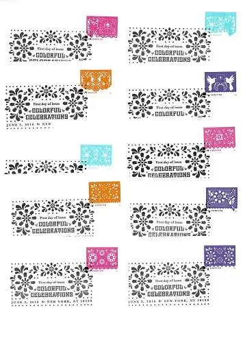 Forever USA 2016: Colorful Celebrations, 10x FDC