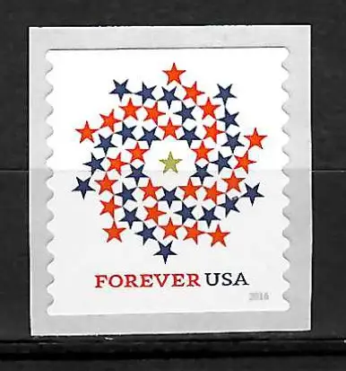 Forever USA 2016: Patriotische Spiralle von Sternen, postfrisch