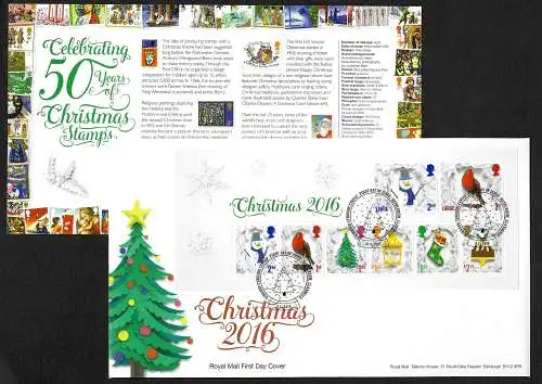 GB 2016: Christmas 2016, FDC