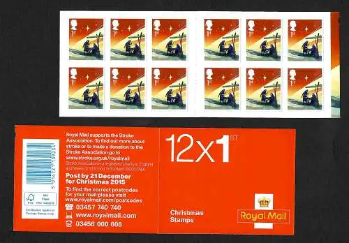 GB 2015: christmas - Stroke Association, mnh