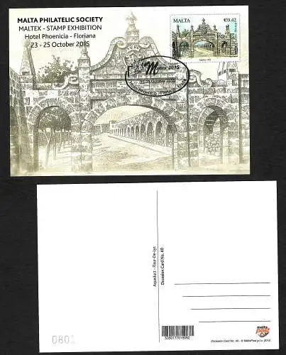 Malta 2015: Europa: Ganzsache Philatelic Society: MALTEX Stamp Exhibition