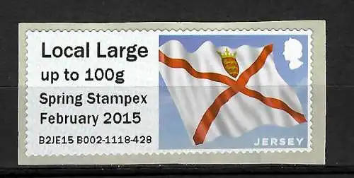 Jersey: Spring Sampex February 2015, Automatenmarke postfrisch