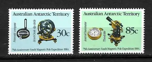 Australian Antarctic Territory: 75 Jahre Expedition zum Südpol, #61-62, **
