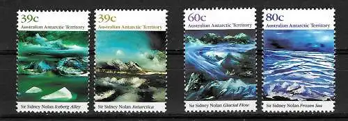 Australian Antarctic Territory: Landschaftsgemälde, #84-87, **