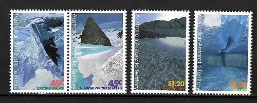 Australian Antarctic Territory: Landschaftsgemälde, #106-109, **
