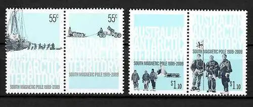 Australian Antarctic Territory: Nimrod Expedition Ernest Shackleton #177-180, **