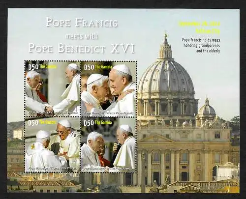 Gambia: Papst Franciskus triff Papst Benedict XVI, postfrisch