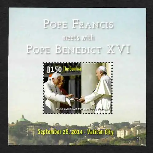 Gambia 2014: Papst Franciskus triff Papst Benedict XVI, postfrisch