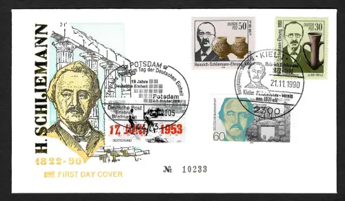 Bund: 15 Jahre Deutsche Einheit, 21.11.1990/2005, FDC: H. Schliemann