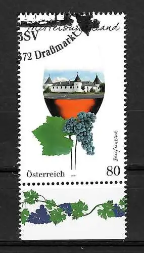 Österreich 2016: Draßmarkt Wein, gestempelt