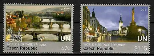 UNO New York: Tschechische Republik 2016: UN: World Heritage: Prague, Olomouc **