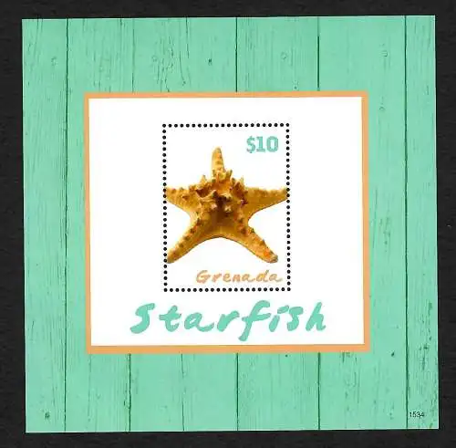 Grenada: Starfisch - Seestern, postfrischer Block
