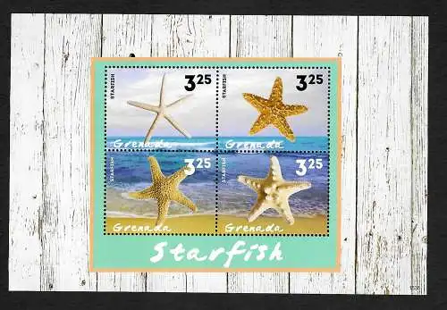 Grenada: Starfisch - Seestern, postfrischer Block, **, mnh