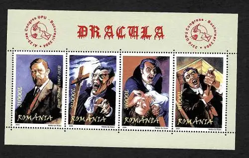 Rumänien 2004: Dracula, Congres UPU, Bram Stoker, **
