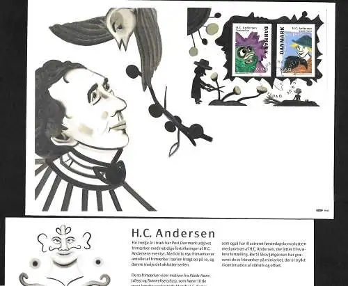 Dänemark 2014: H.C. Andersen, Tommelise, Klods-Hans, FDC