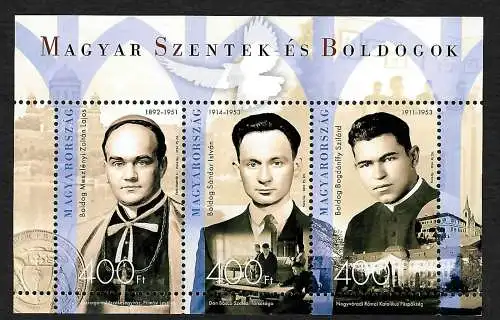 Ungarn 2014: Ungarische Heilige, Block #366I, #5671-73I, postfrisch