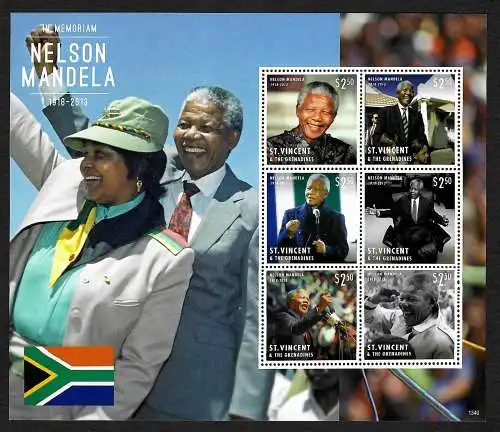 Grenadines of St. Vincent 2013: Nelson Mandela, mnh