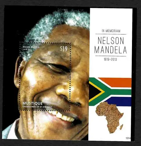 Grenadines of St. Vincent-Mustique-2013: Nelson Mandela, mnh