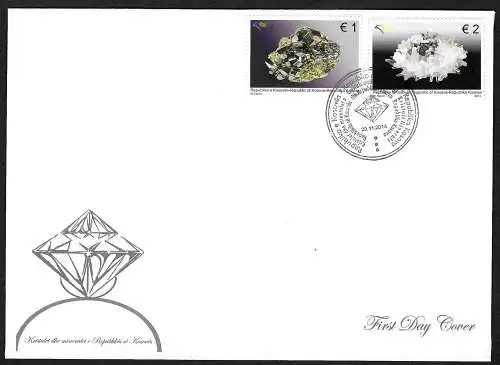 Kosovo 2014: Kristalle und Mineralien, FDC