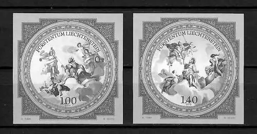 Liechtenstein: Fürstliche Schäatze, Gemälde, Schwarzdruck, postfrisch