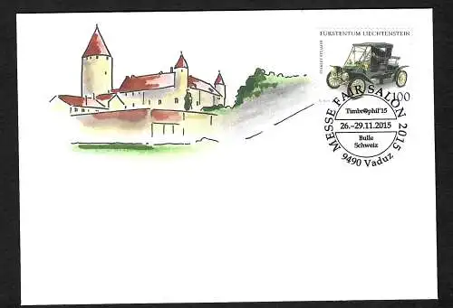 Liechtenstein 2015: Messe: Briefmarkenausstellung Timbr@phil, Ausstellungsbeleg