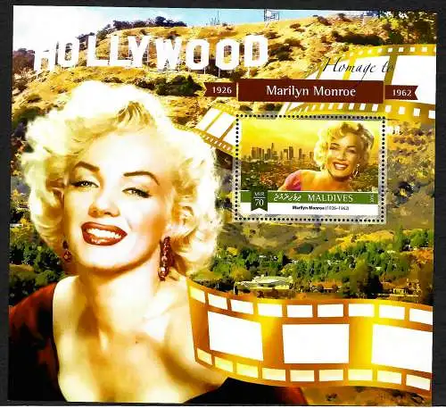 Malediven 2015: Marilyn Monroe, Homage, Block postfrisch