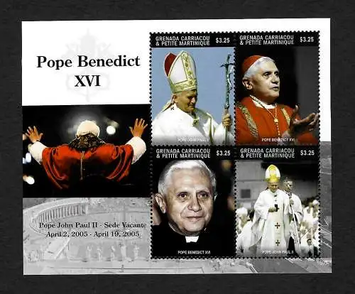 Grenada/Martinique 2005: Pope Benedict XVI, Pope John Paul II, **