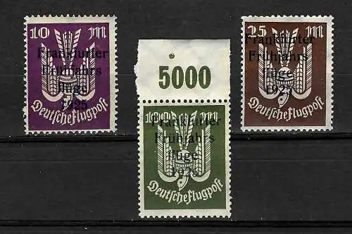 DR 1925: Flugpostmarken Frankfurter Frühlingsflüge, postfrisch