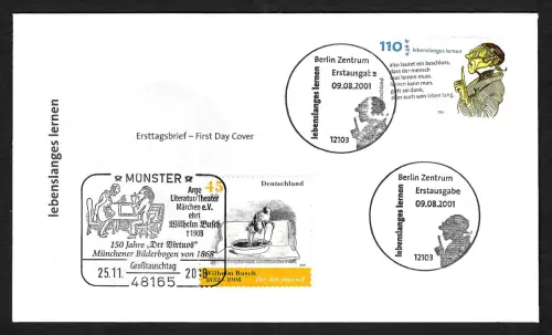 Bund 2001/2018: Wilhelm Busch: lebenslanges Lernen, FDC