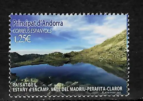 Andorra spanisch 2017: Landschaften, postfrisch