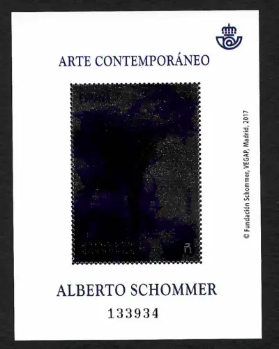 Spanien 2017: Zeitgenössische Kunst, Alberto Schommer, postfrisch