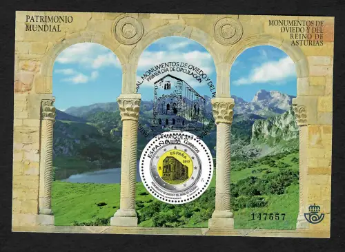 Spanien 2017: UNESCO Weltkulturerbe: Oviedo und Königreich Asturien, postfrisch