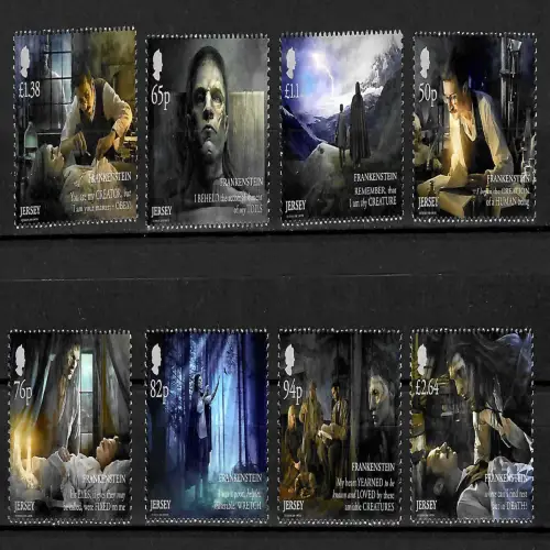 Jesey 2018: Frankenstein, der Mythos lebt, 8 Briefmarken postfrisch
