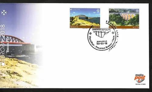 Malta 2018: Europa Brücken, FDC