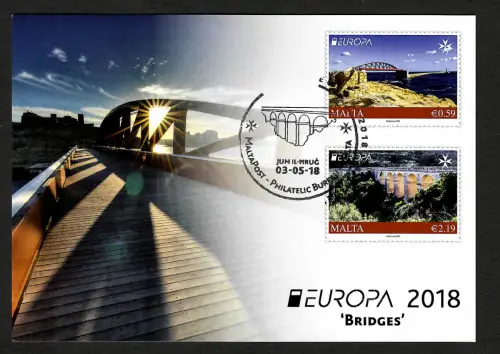 Malta 2018: Europa Brücken - Bridges, FDC