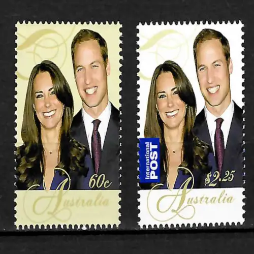 Australien: Royal Wedding, Prinz William und Kate, #3558-3559, postfrisch