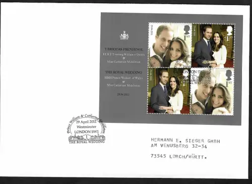 GB 2011: Rhe Royal Wedding: HRH Prince William & Catherine Middleton, Block