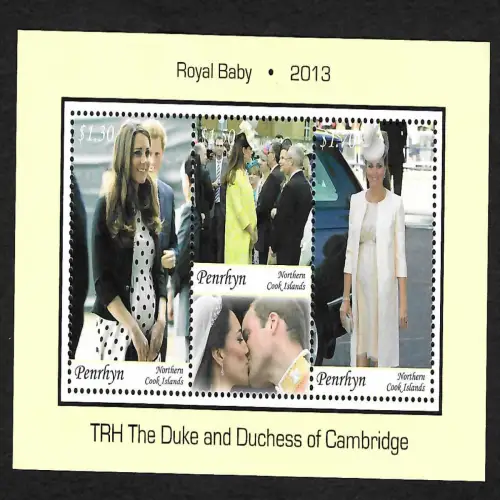 Penrhyn 2013: TRH The Duke and Duchess of Cambridge, Royal Baby mnh