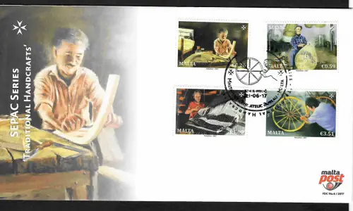 Malta 2017: SEPAC Series: Traditional Handcrafts, FDC