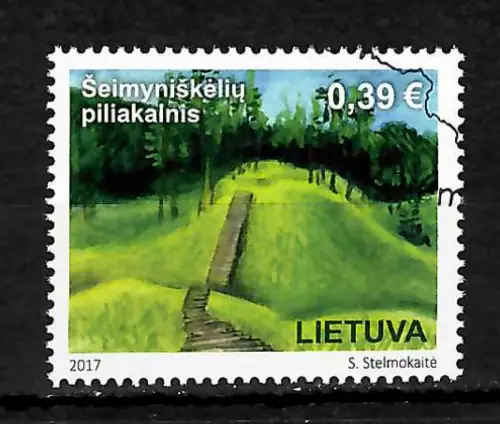 Litauen 2017: Hügel von Seimyniskeliu, gestempelt