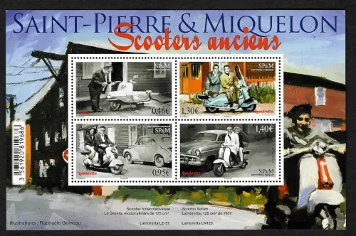 Saint-Pierre&Miquelon 2018: Scooters anciens, Lambretta, Cezeta, Block **