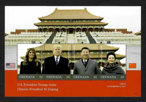 Grenada 2017: US President Trump visits Chinese President Xi Jinping, **