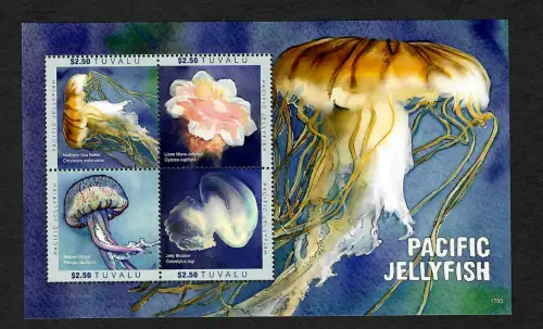 Tuvalu 2017: Pacific Jellyfish, Quallen, Block postfrisch