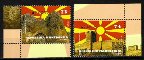 Mazedonien 2017: Europa: Burgen und Schlösser, postfrisch