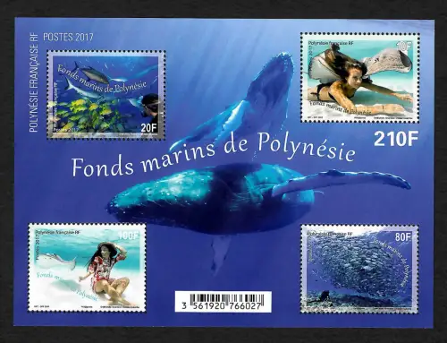 Franz. Polynesien 2017: Fonds marins de Polynésie, postfrisch