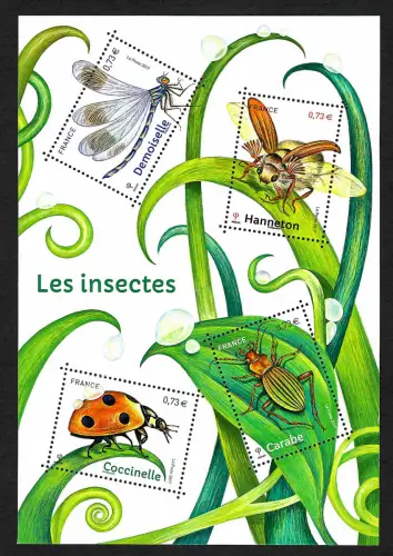 Frankreich 2017: Les insectes, Die Insekten, Coccinelle, Carabe, Hanneton **