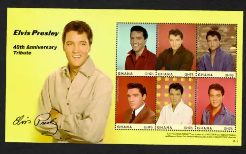 Ghana: Elvis Presley, 40th Anniversary Tribute, **